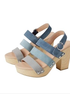 NEW! CHINESE LAUNDRY Fenny Leather Suede Platform Sandals 9.
